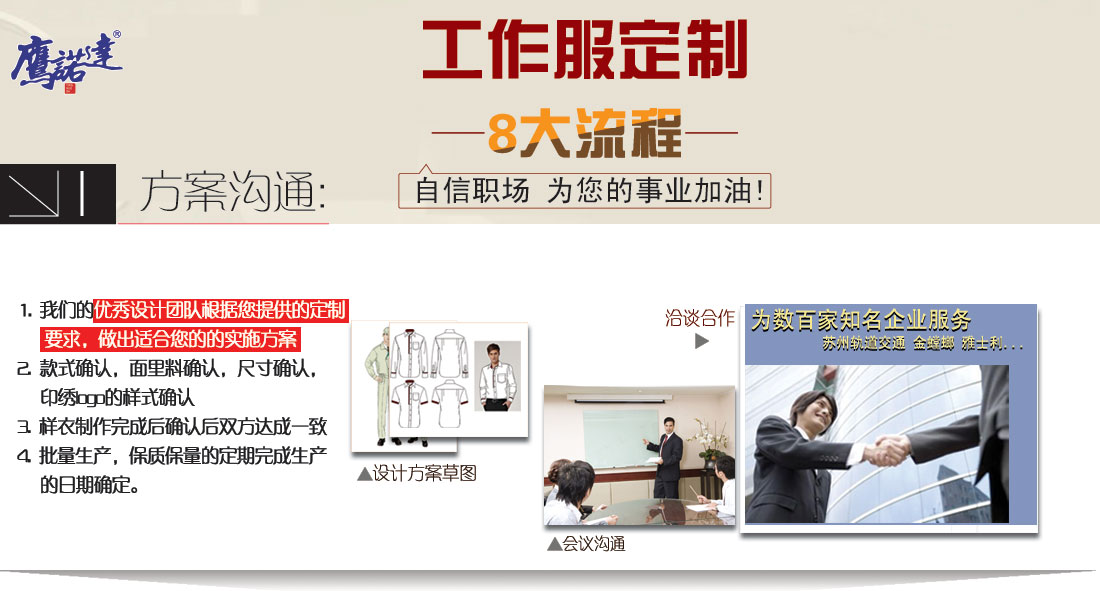 烟灰拼红色夏季工作服AE595(图7) 工作服定做第1步选择合适方案沟通